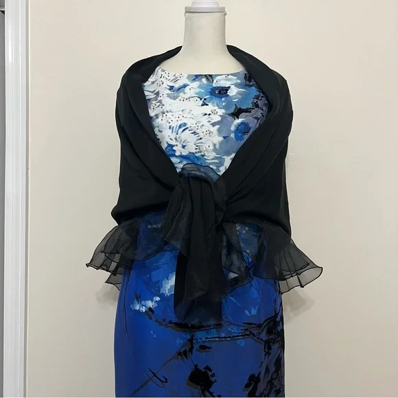 Kay Unger New York Abstract Floral Sleeveless Sheath Dress Chic Events Sexy - Picture 7 of 10